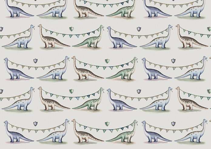 Jurassic Joust, Bunting Knightly - Roman Blind - Image 7